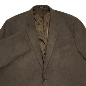 Pronto Uomo Corduroy Blazer Jacket Mens 52L Brown Sport Coat Needlecord